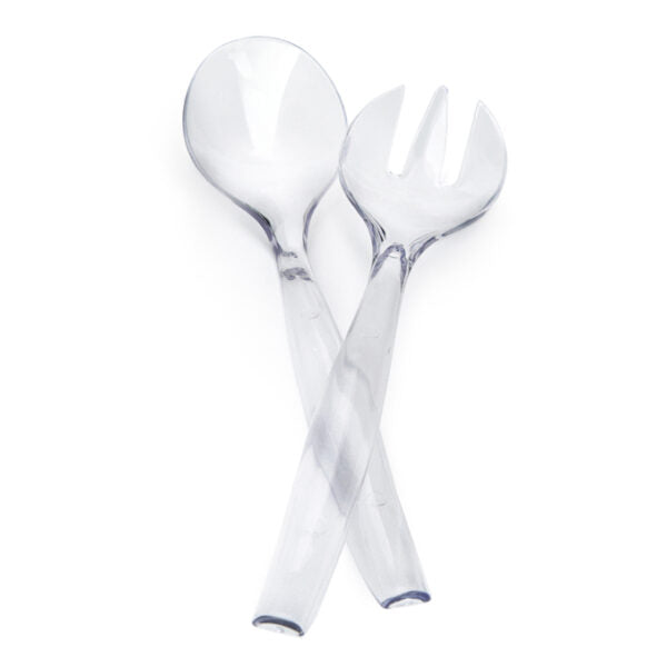 Clear Serving Spoon and Fork - 2 Count