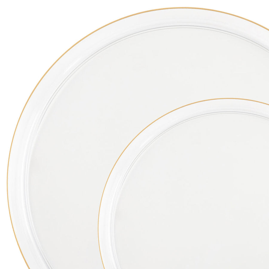 Sharp Plates - 10 Count - Clear-Gold