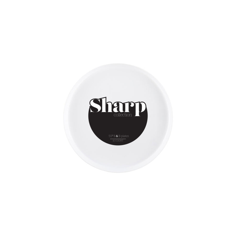 Sharp White Plates - 10 Count - The Closeout Connection