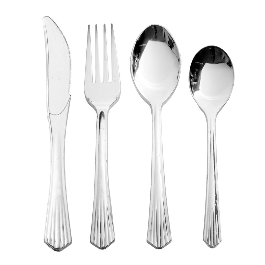 Upscale Silver Soup Spoons - 40 Count
