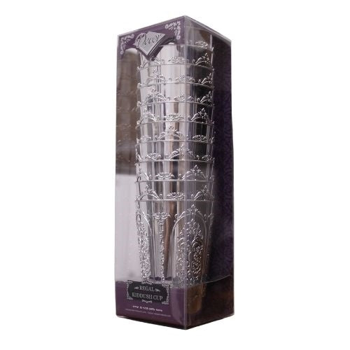Regal Round Silver-Like Kiddush Cup- 10 Count