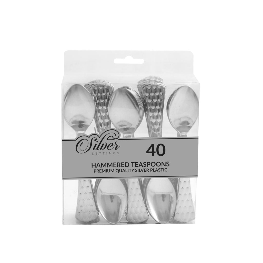 Hammered Teaspoons- 40 Count