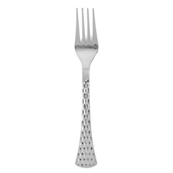Silver Settings Hammered Forks- 40 Ct - The Closeout Connection