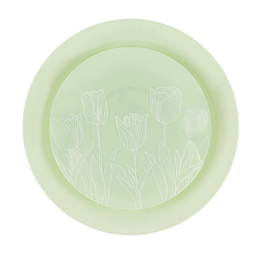 Combo Tulips Collection Dinnerware - 32 Count - Soft Green