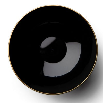 Black Gold Rim 16oz Soup Bowls