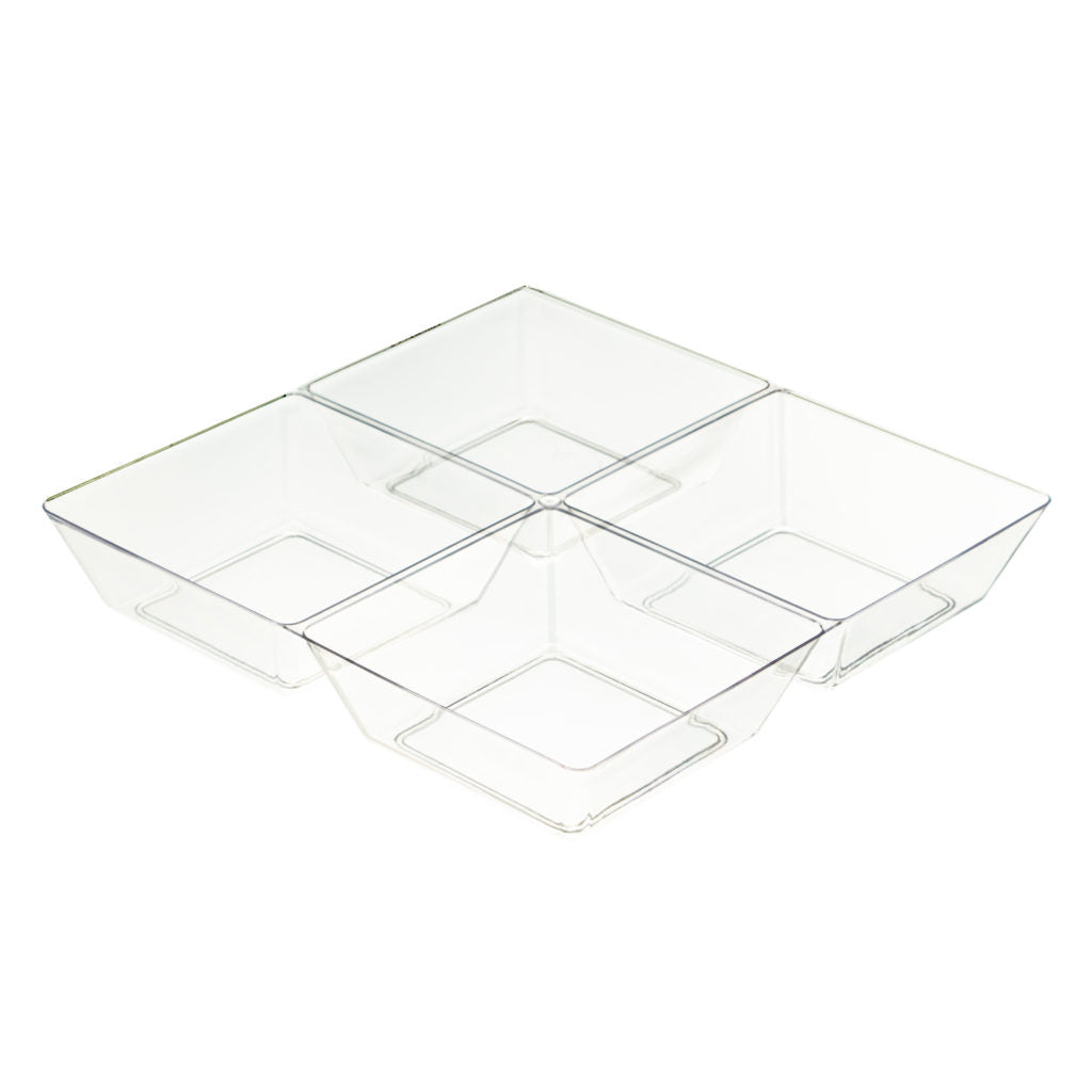 MiniWare Clear 4 Section Dish Square