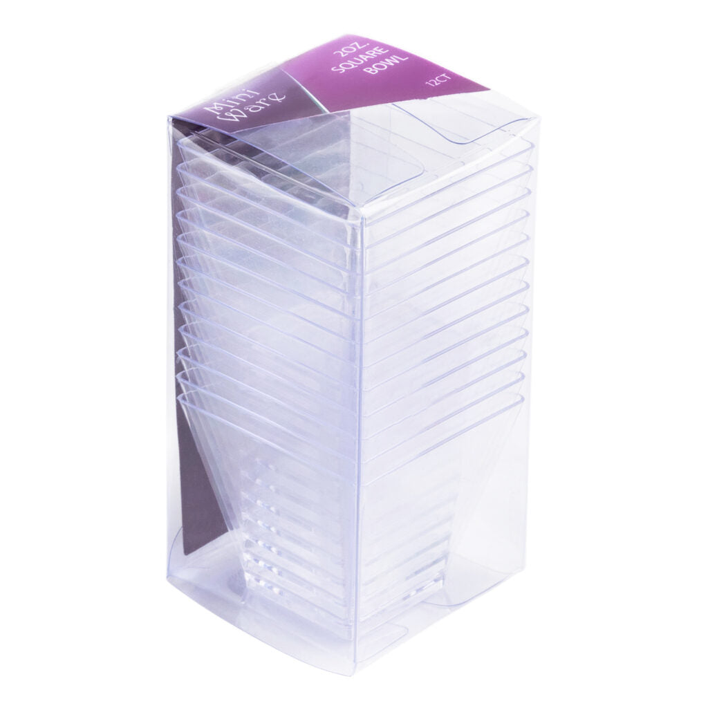 2oz Square Bowl Clear