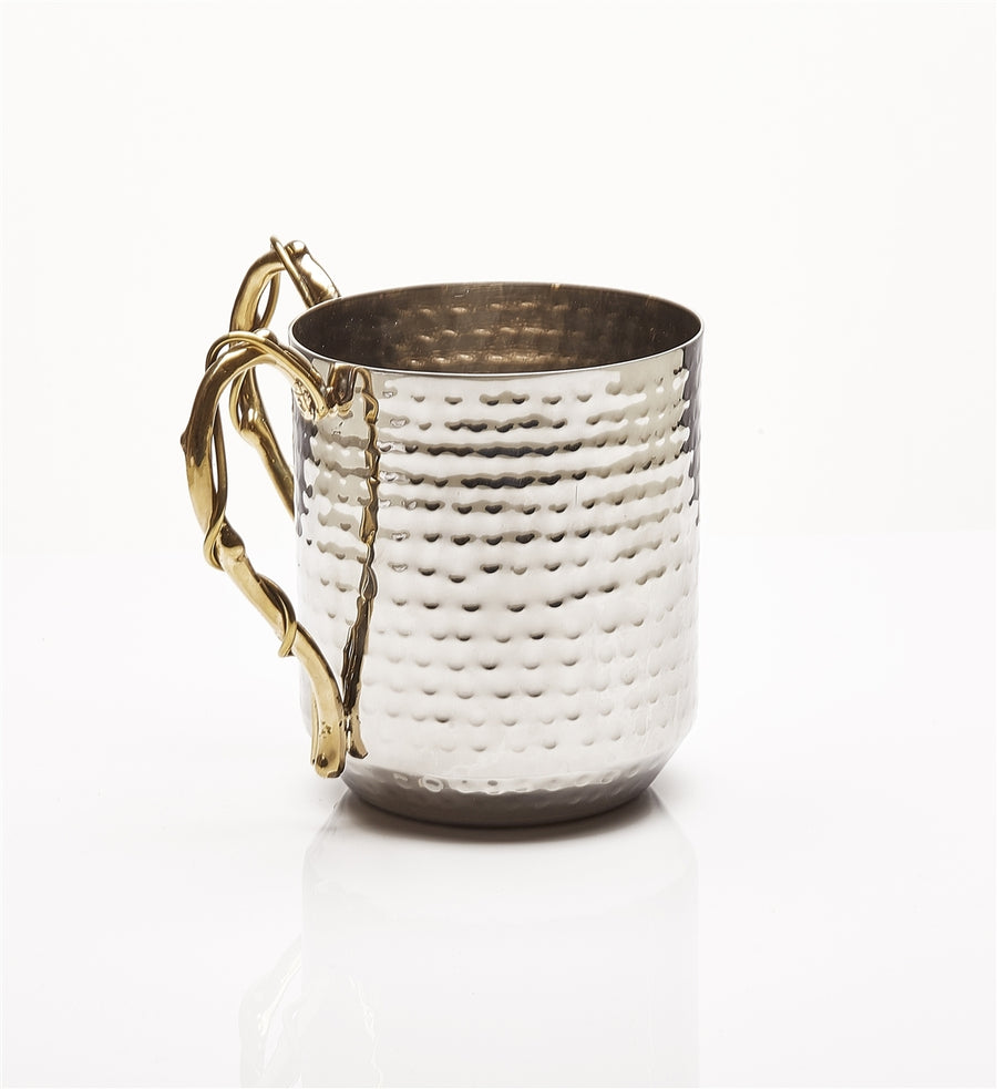 Stainless Steel Gold Plants Handle Washing Cup - The Closeout Connection