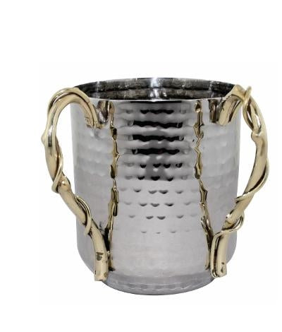 Stainless Steel Gold Plants Handle Washing Cup