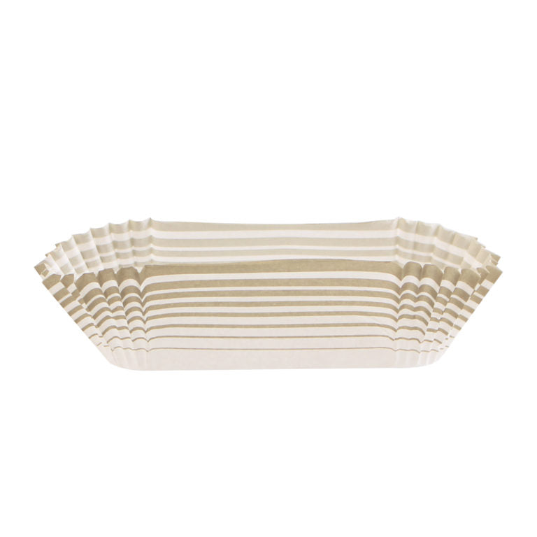 Supreme Baking Cups Oval Gold Stripe - 72 Count - The Closeout Connection