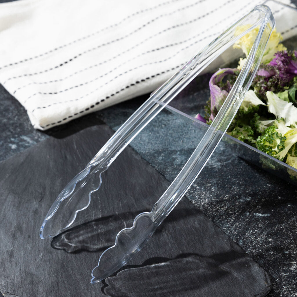 Scalloped Tongs Clear - The Closeout Connection