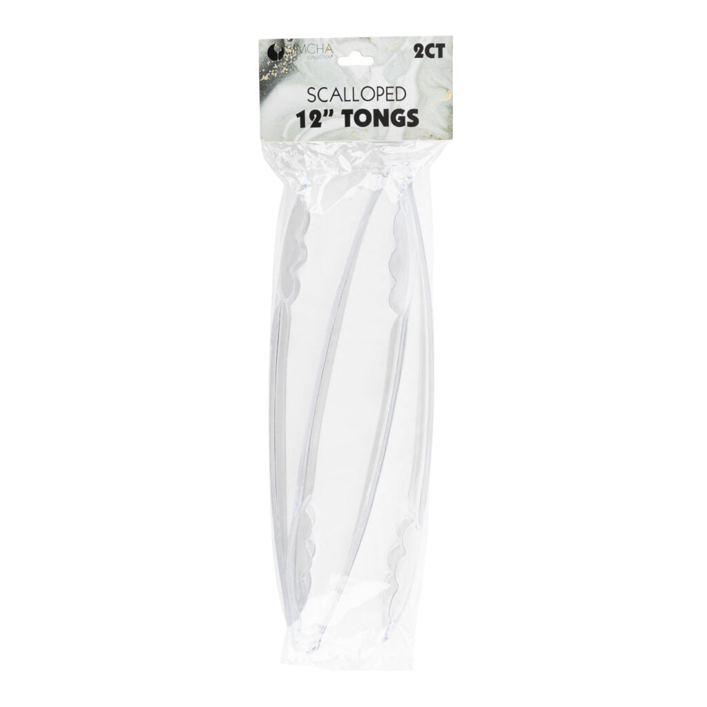 Scalloped Tongs Clear - The Closeout Connection