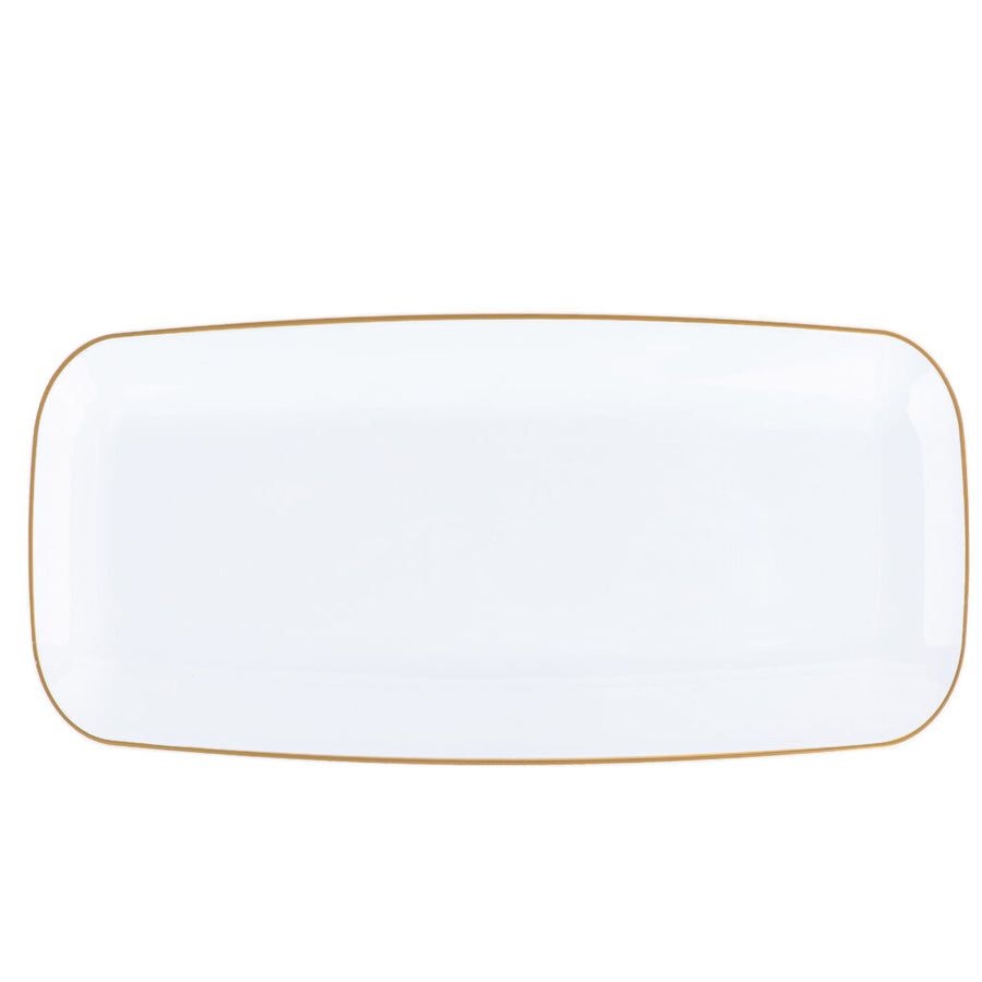 Organic White 10.6" Rectangle Tray - The Closeout Connection