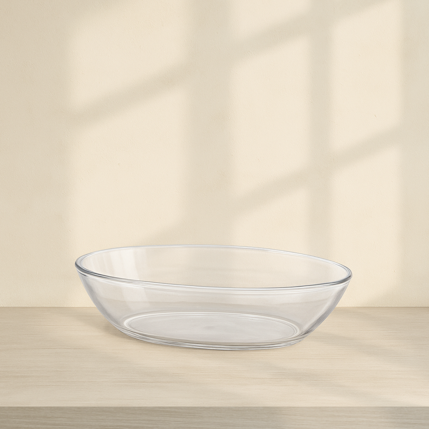 Small Oval Clear Plastic Serving Bowl