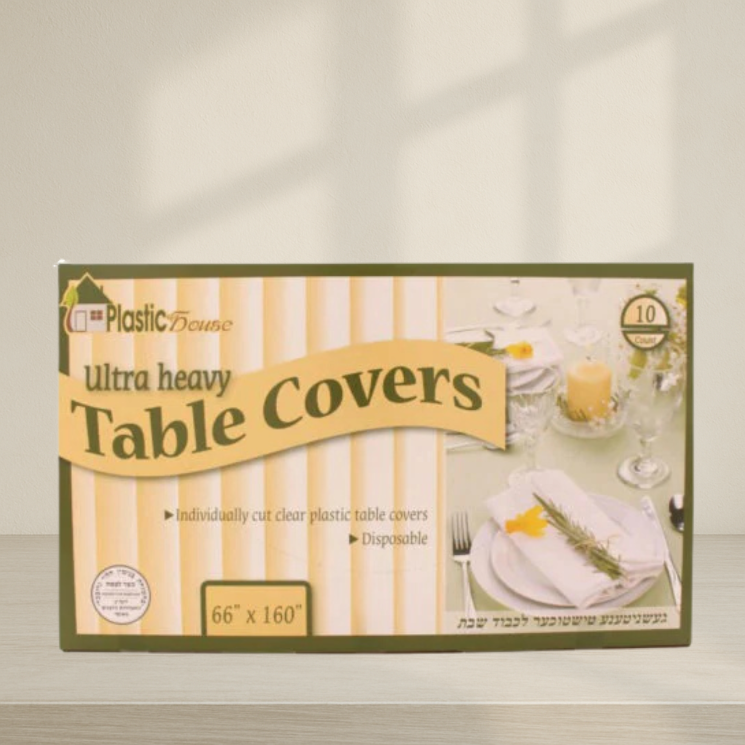 Clear Ultra Heavy Duty Table Cover - 10 ct