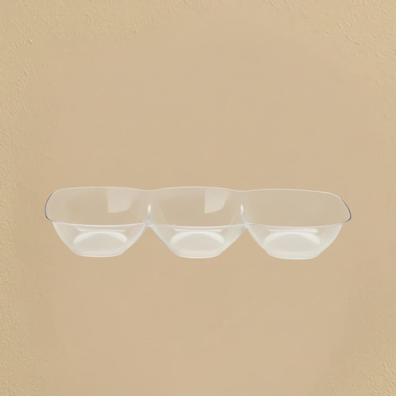 Clear 3 Section Dish - 5 Count