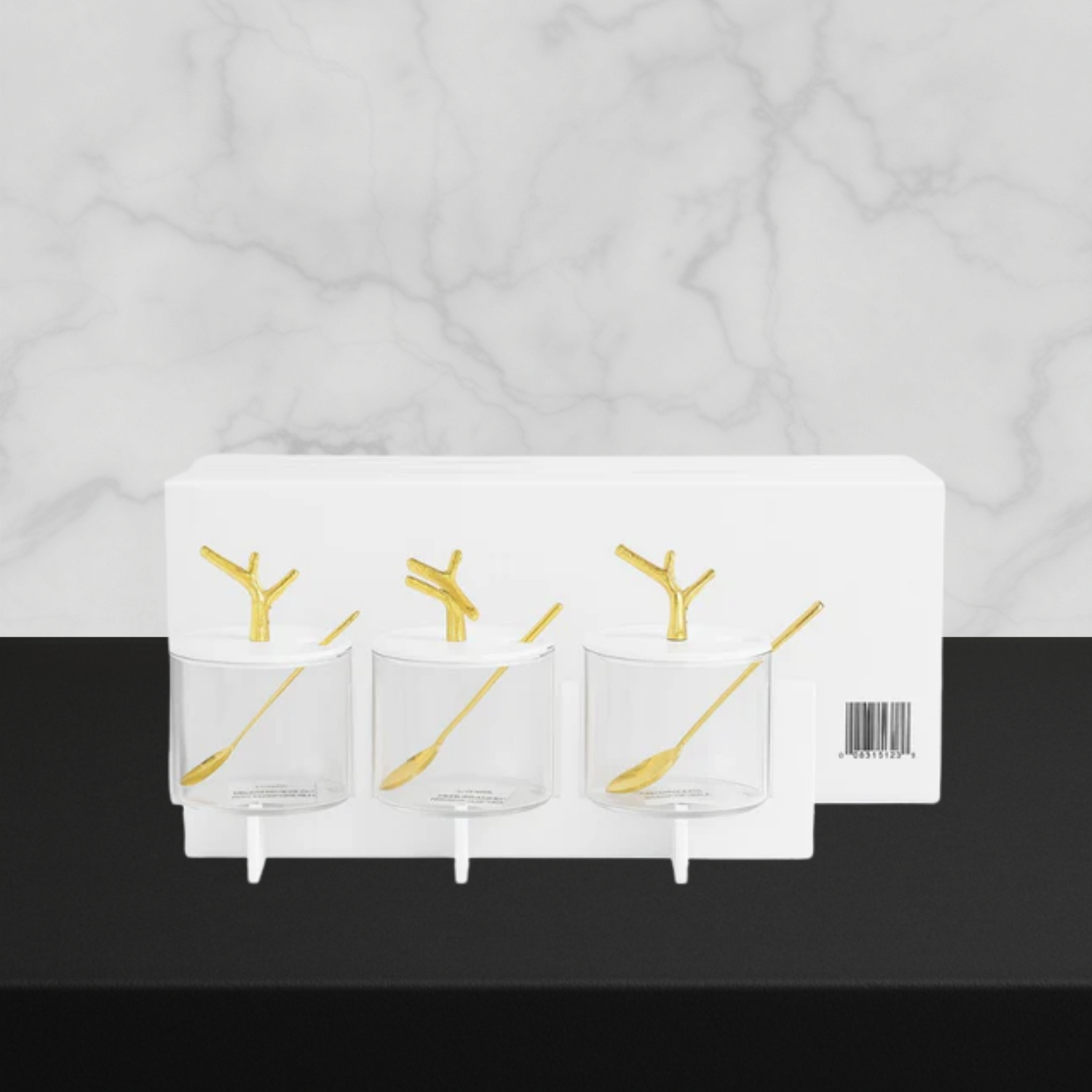 Lucite Seasoning Box White