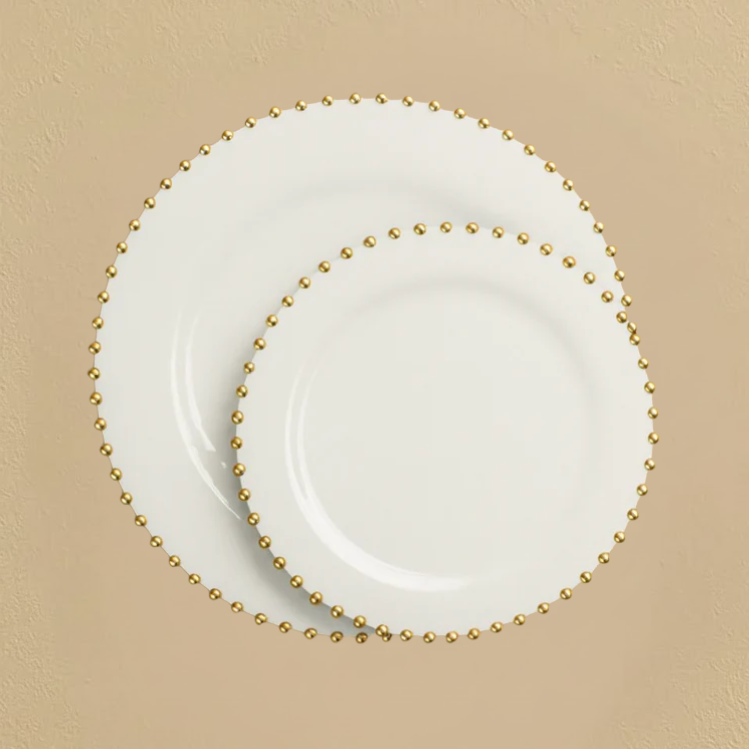 Beaded Collection White and Gold