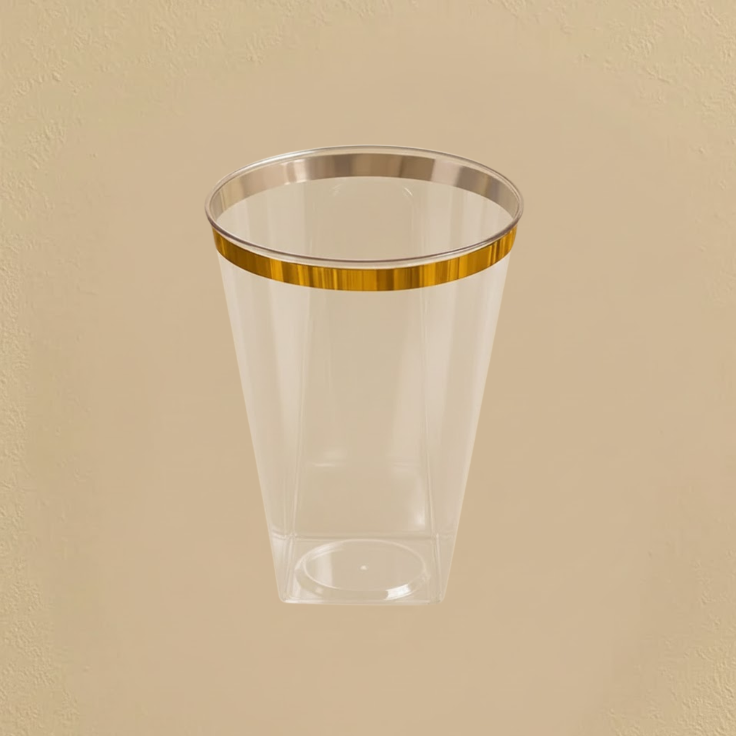 Square Gold Rim Tumblers - 20 Count