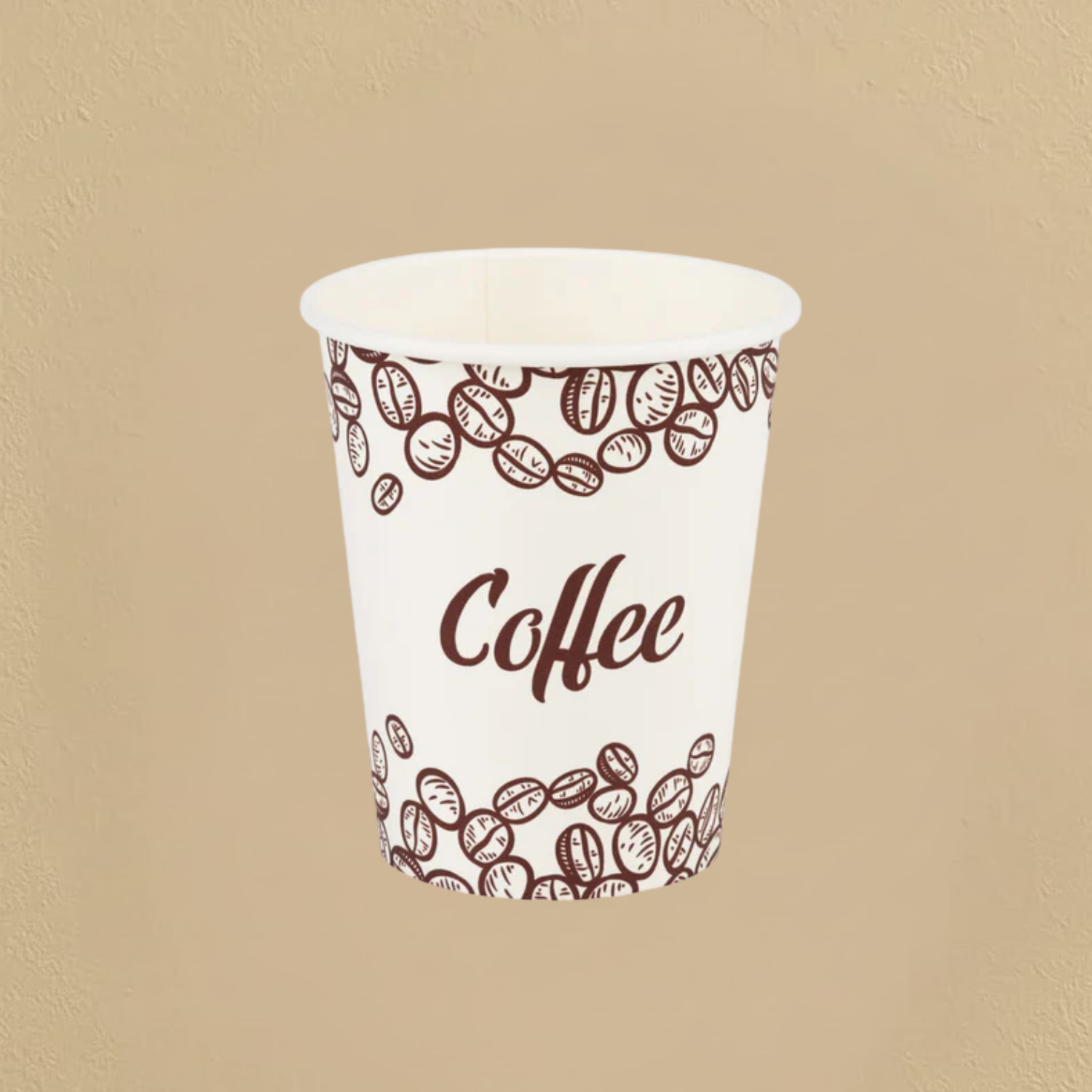 Coffee Print Hot Cups - 50 Count