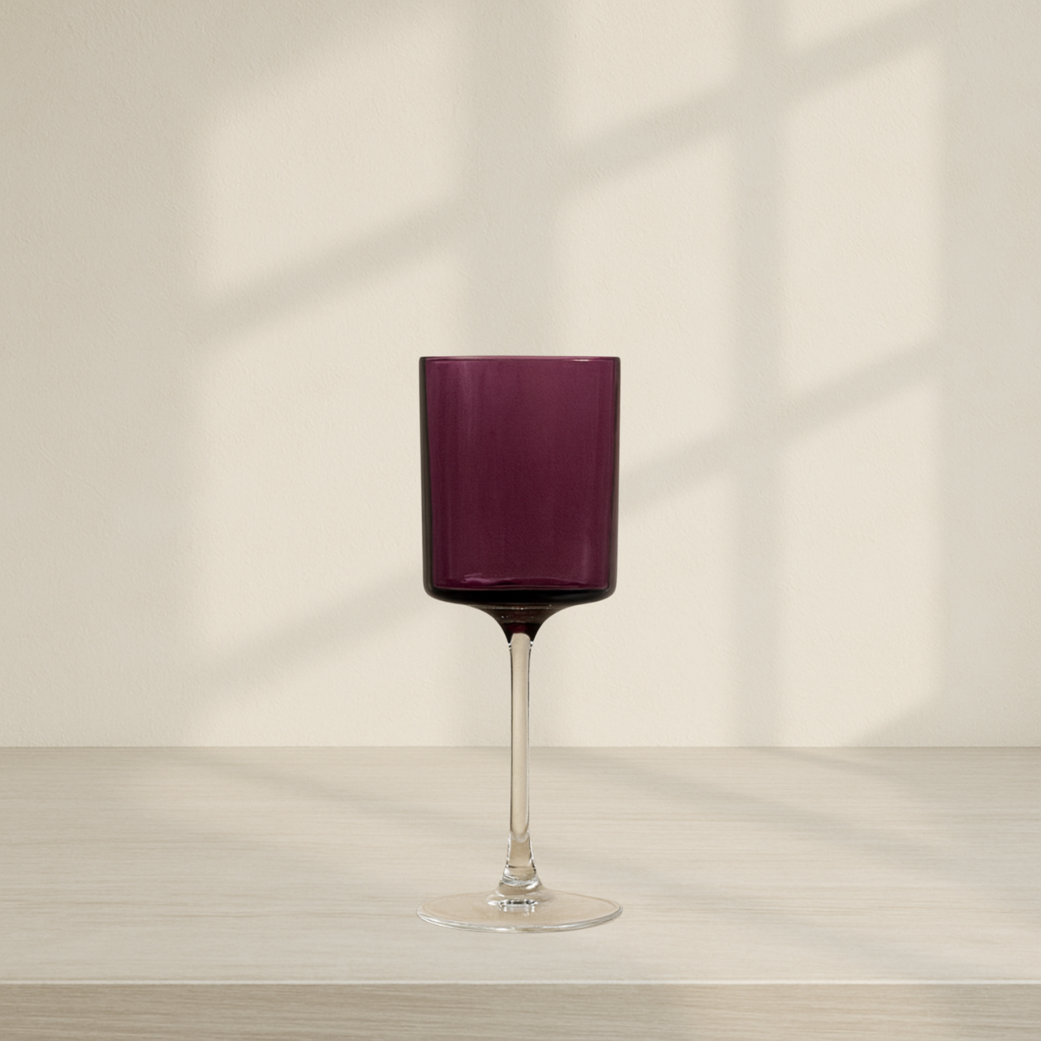 Purple/Clear Two-Tone 9oz Wine Glass - 5 Count