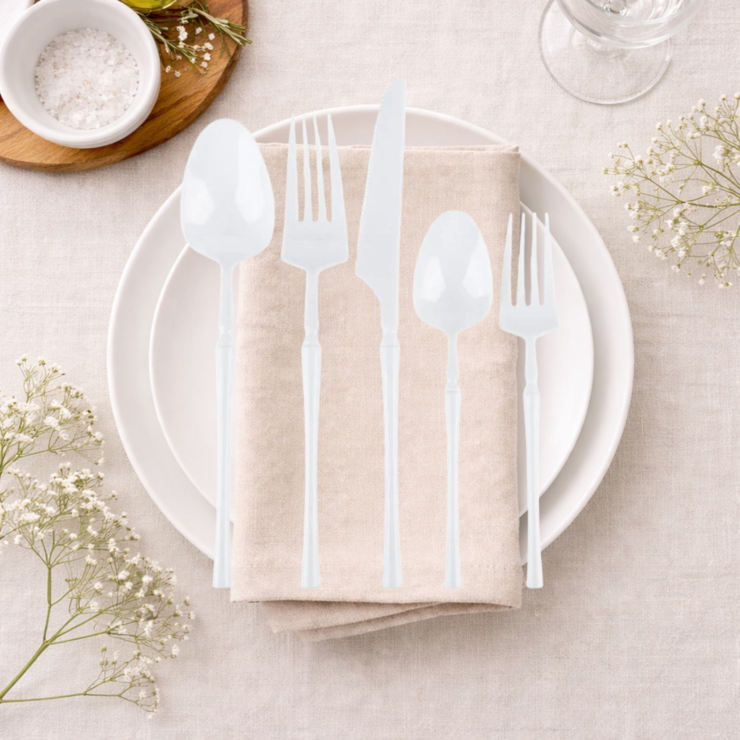 Infinity Flatware White Combo - 40 count