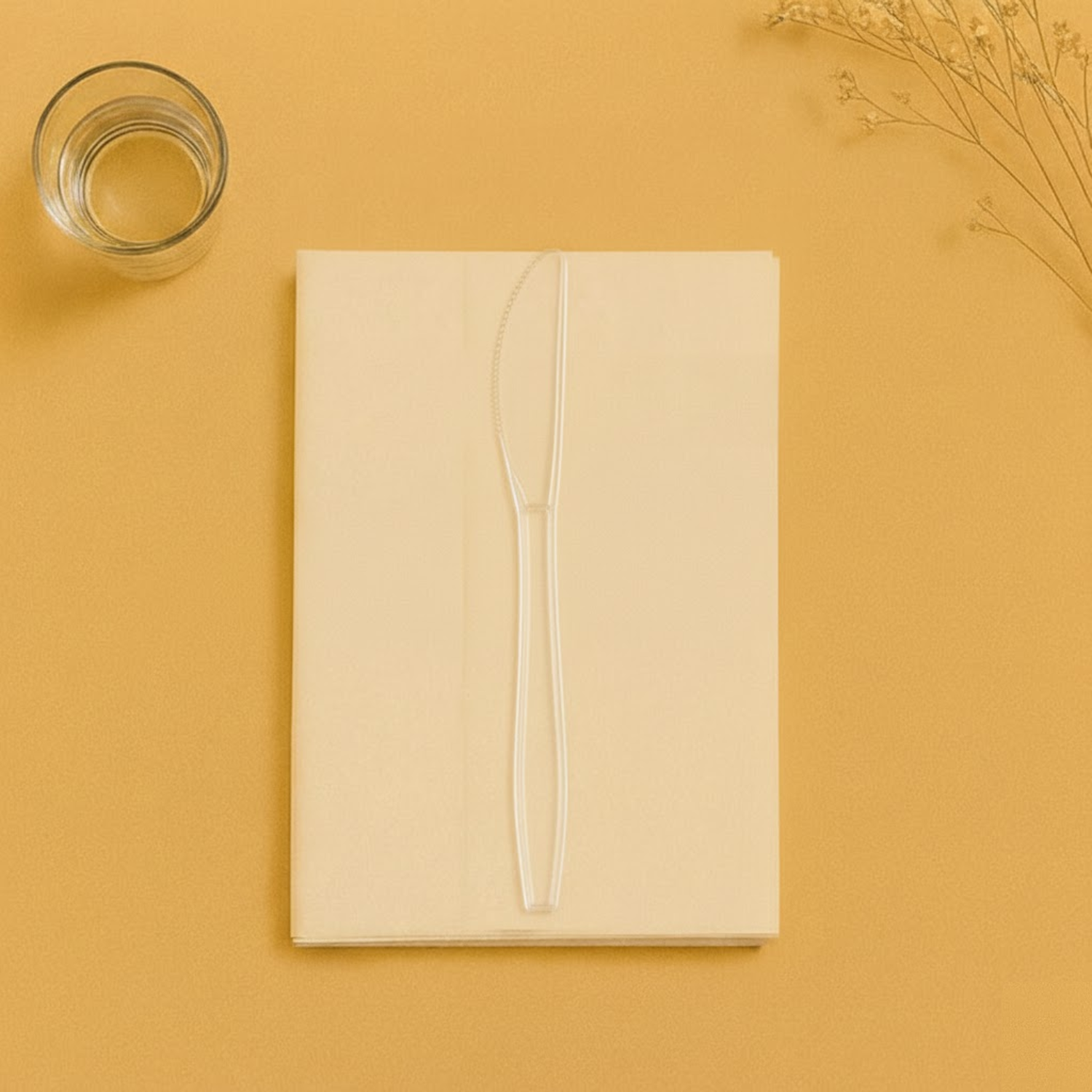 Deluxe Heavy Weight Clear Knives- 50 Count