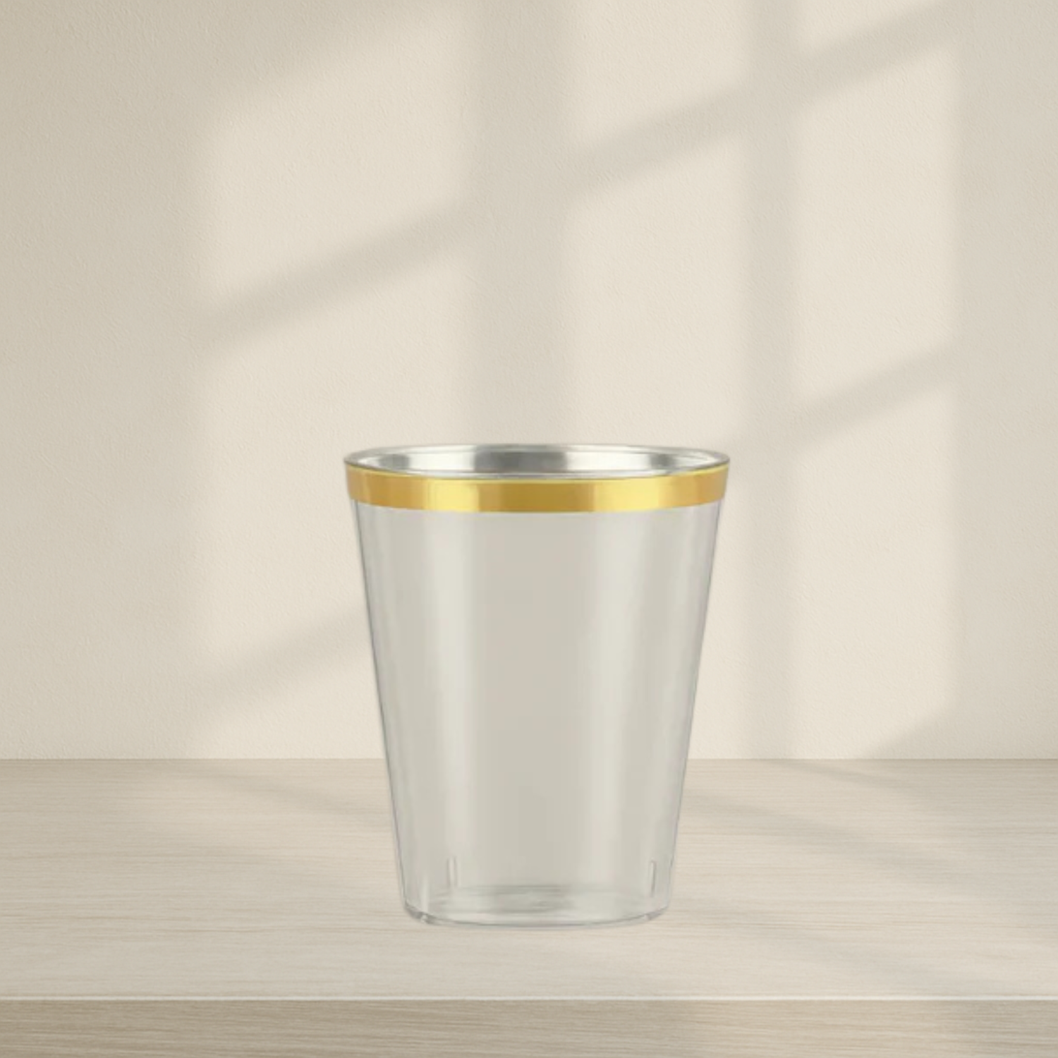 Square Gold Rim Tumblers - 20 Count