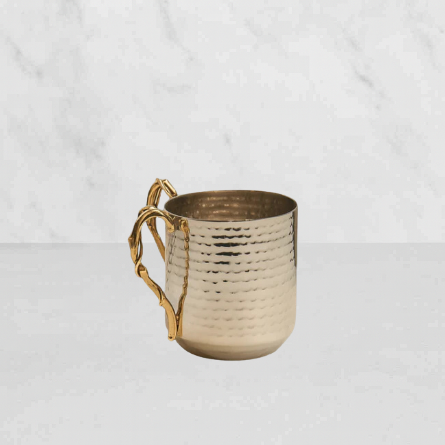 Stainless Steel Gold Plants Handle Washing Cup