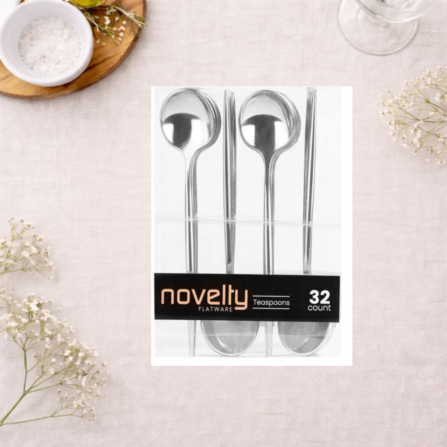 Silver Teaspoons - 32 Count