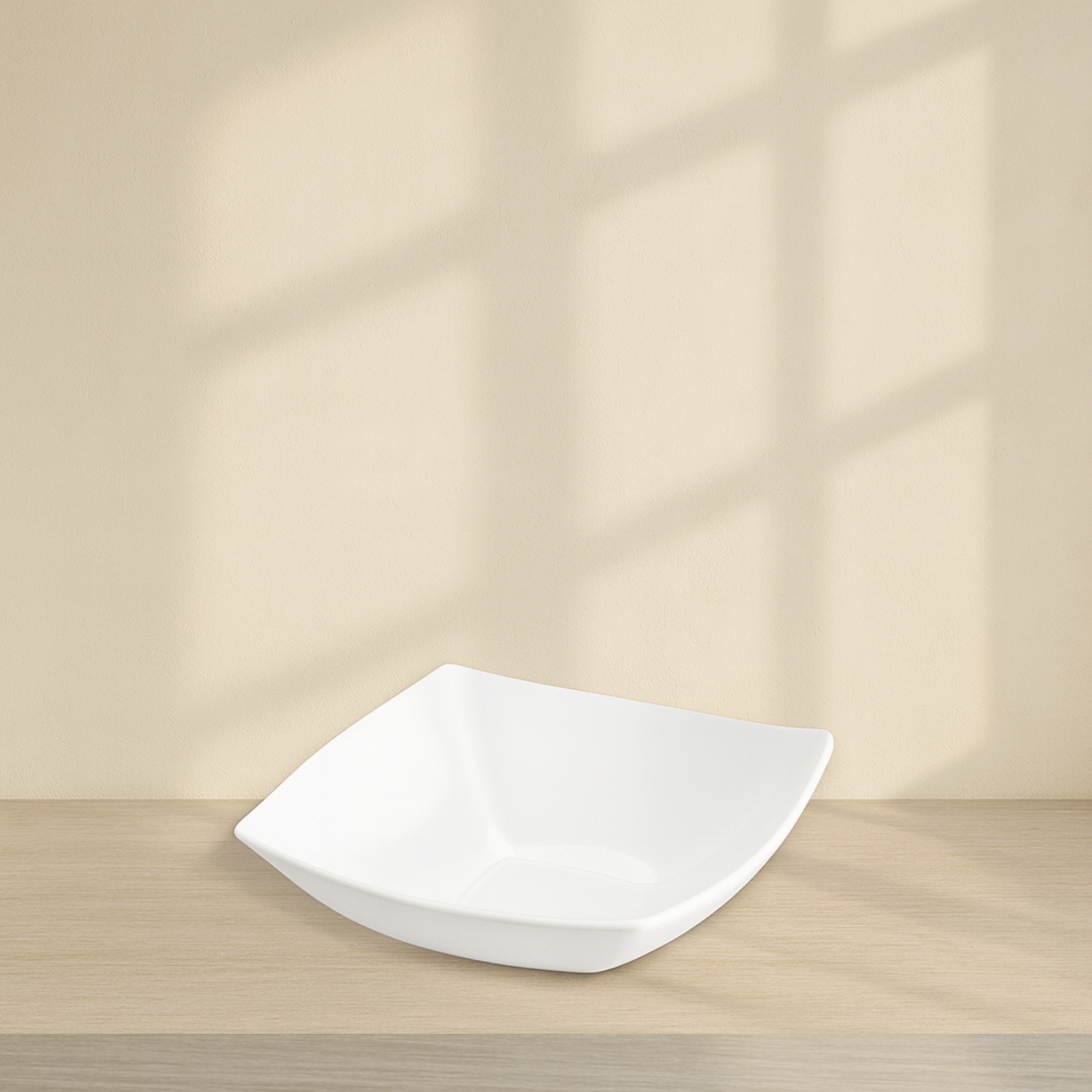 Fancy Square White Plastic Serving Bowls