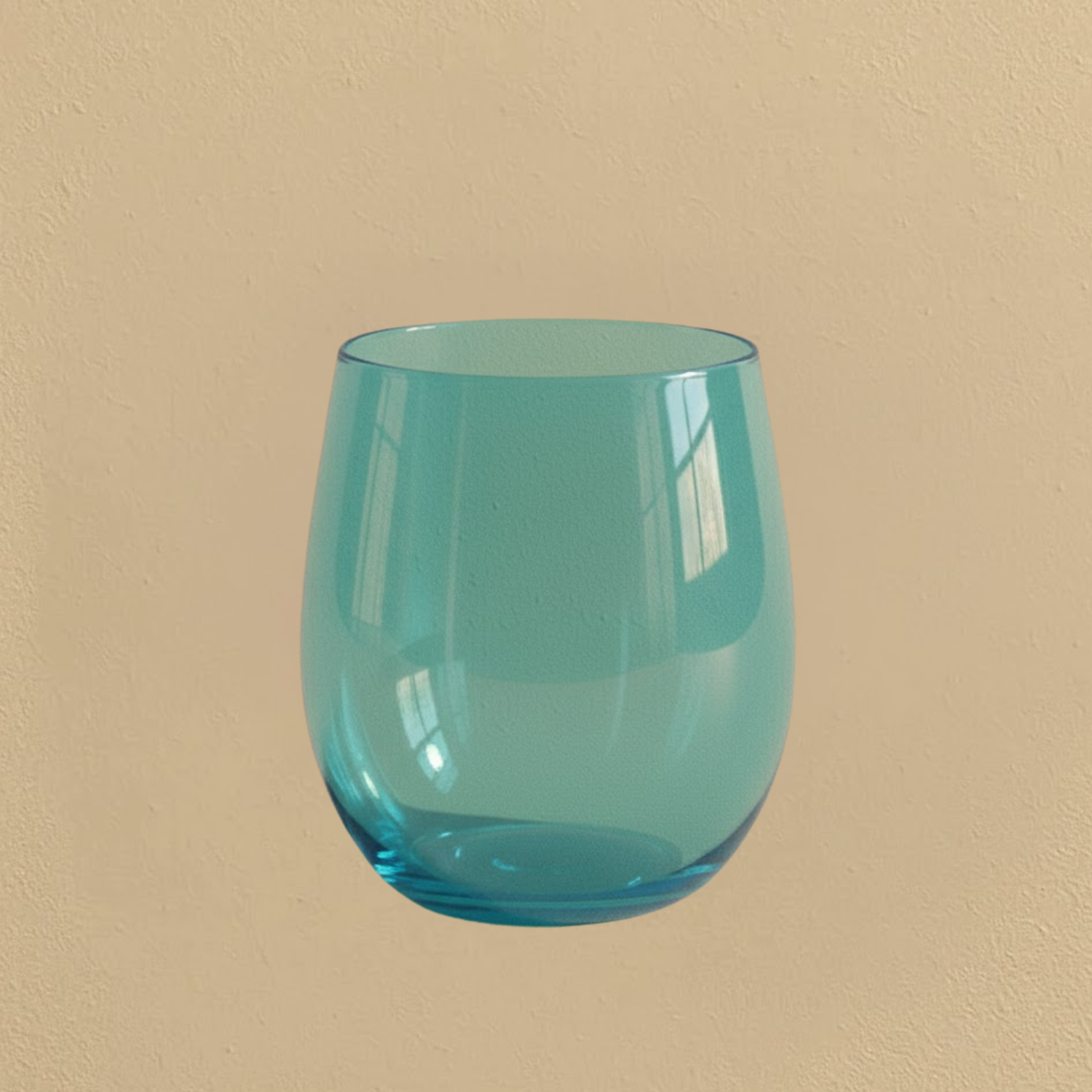 Stemless Goblets 12 oz Aqua Transparent - 6 Count