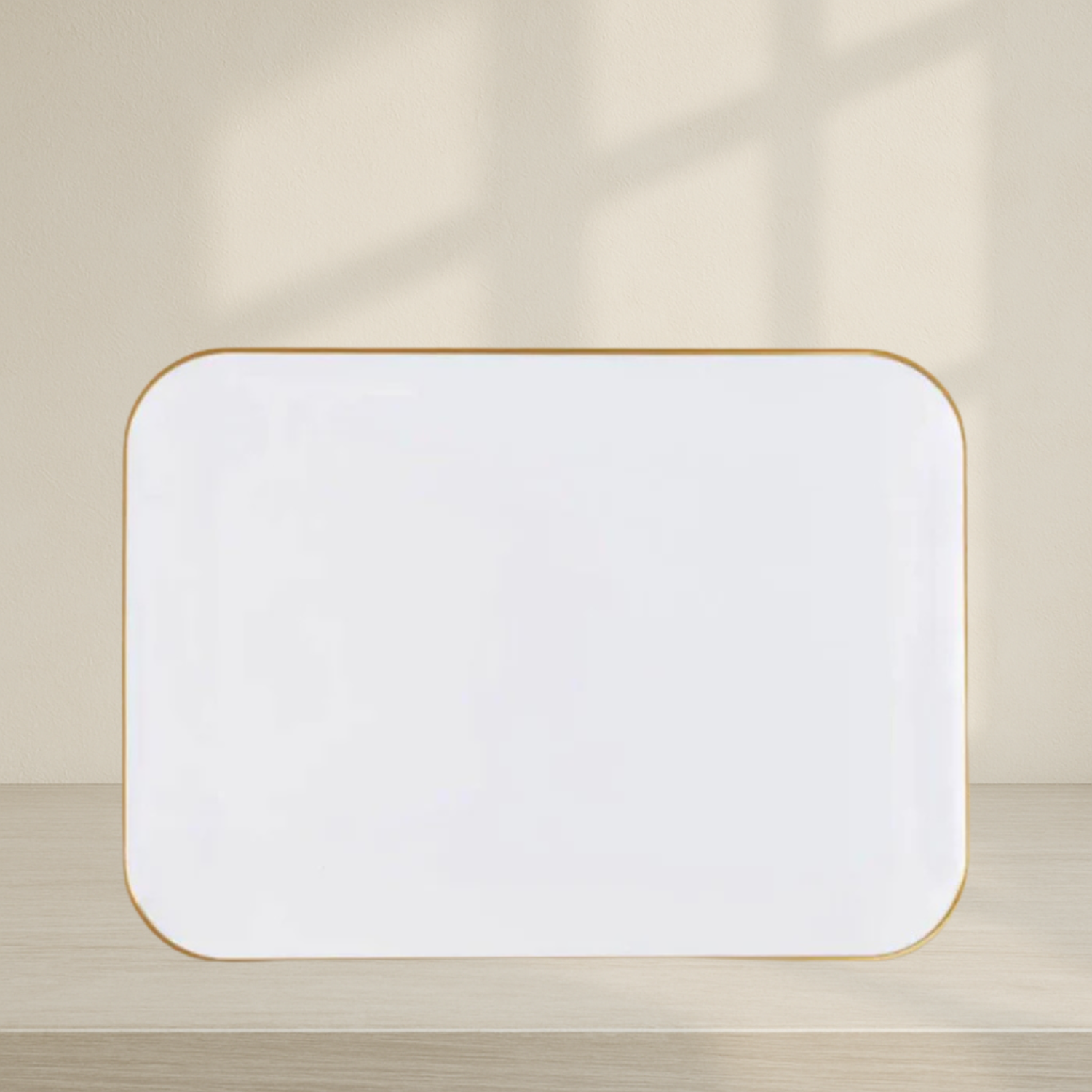 Organic White/Gold Rim Tray - 2 Count