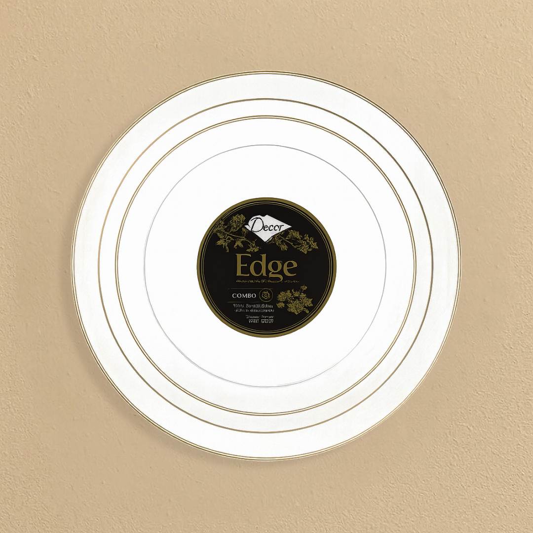Decor Edge Collection Clear/Gold Plates