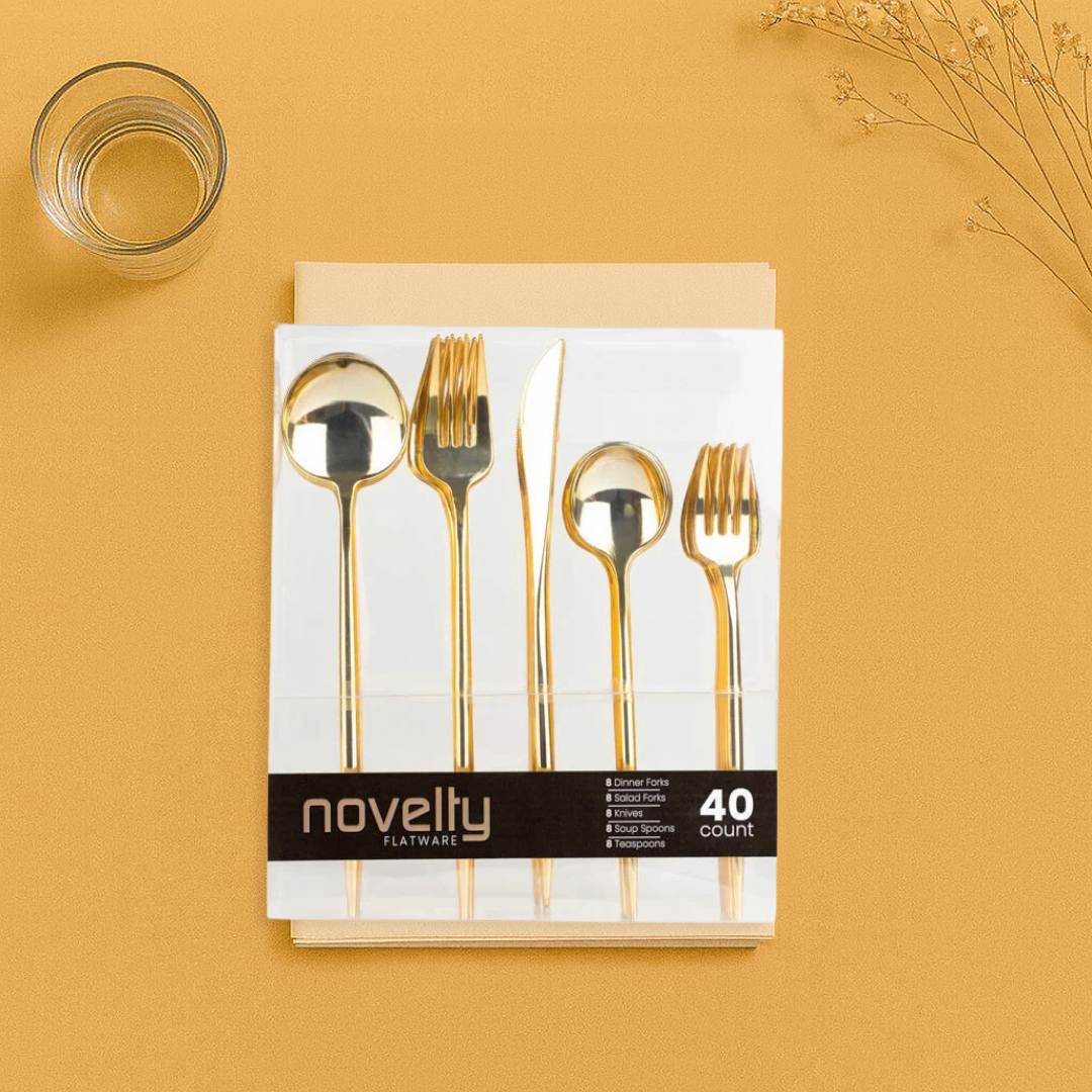 Gold Flatware Combo Set- 40 ct