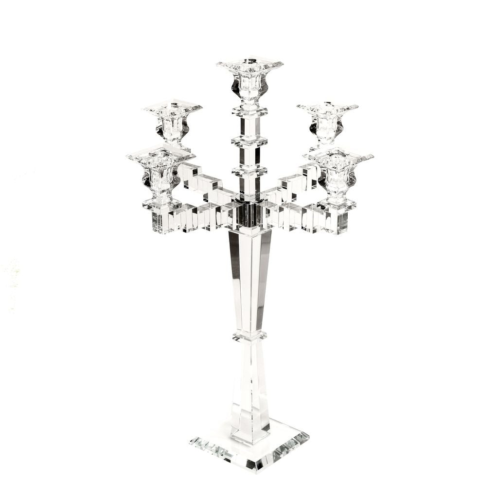 Clear Glass Candelabra