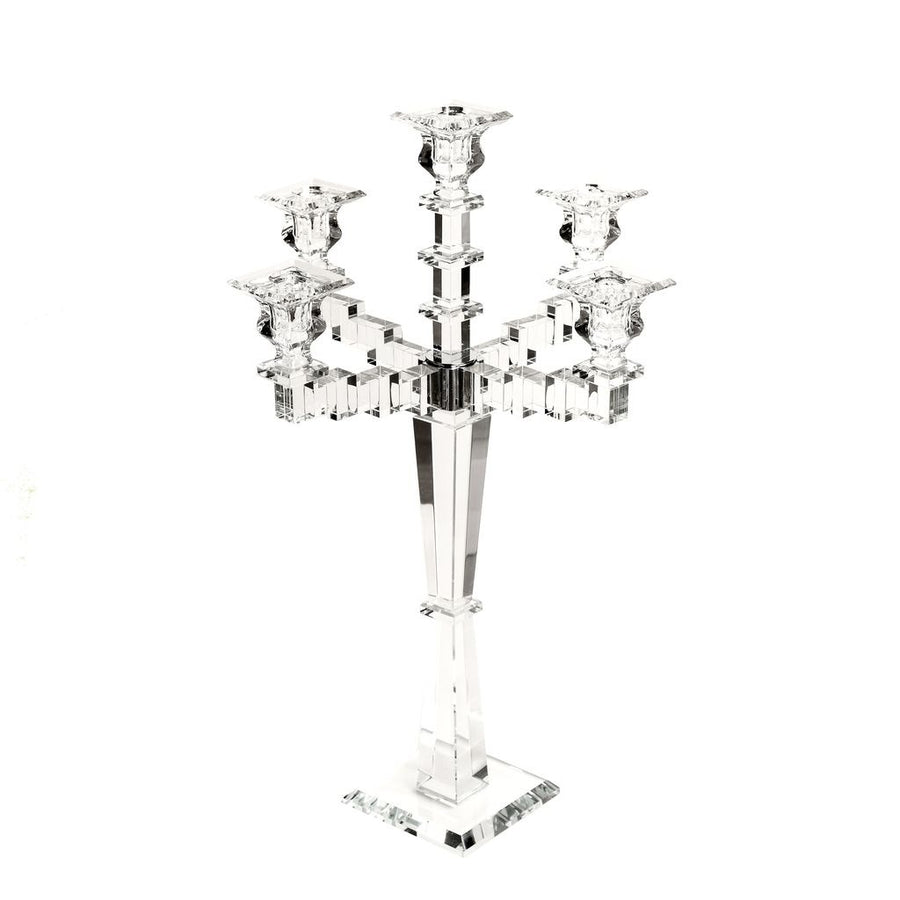 Clear Glass Candelabra - The Closeout Connection