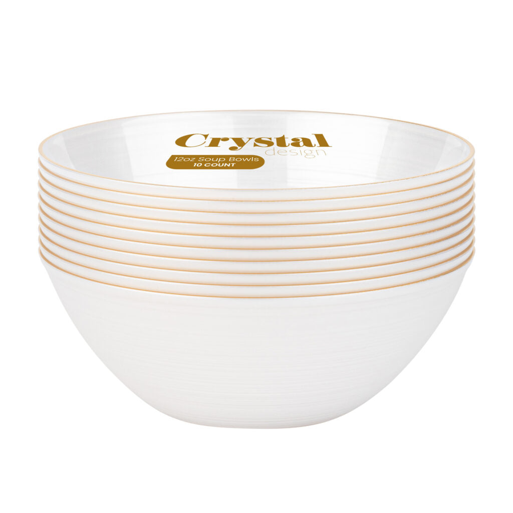 Crystal Design Bowls Pearl - 10 Count