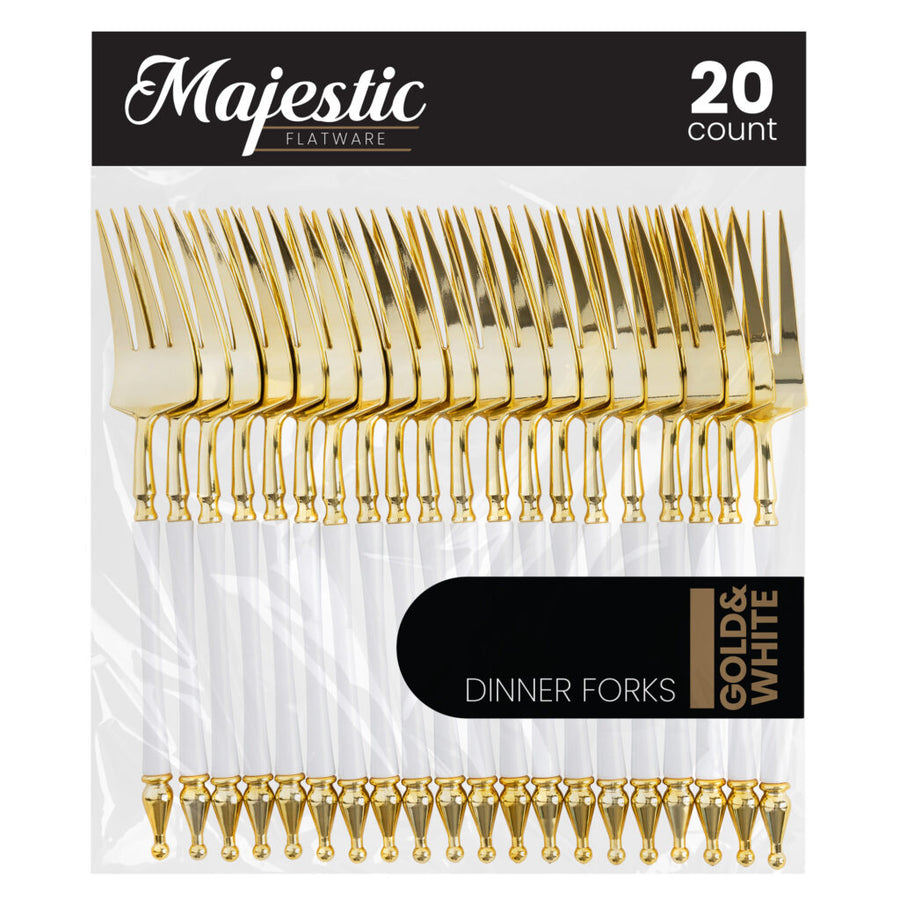 Majestic Flatware White/Gold - The Closeout Connection
