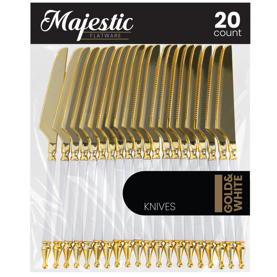 Majestic Flatware White/Gold - The Closeout Connection