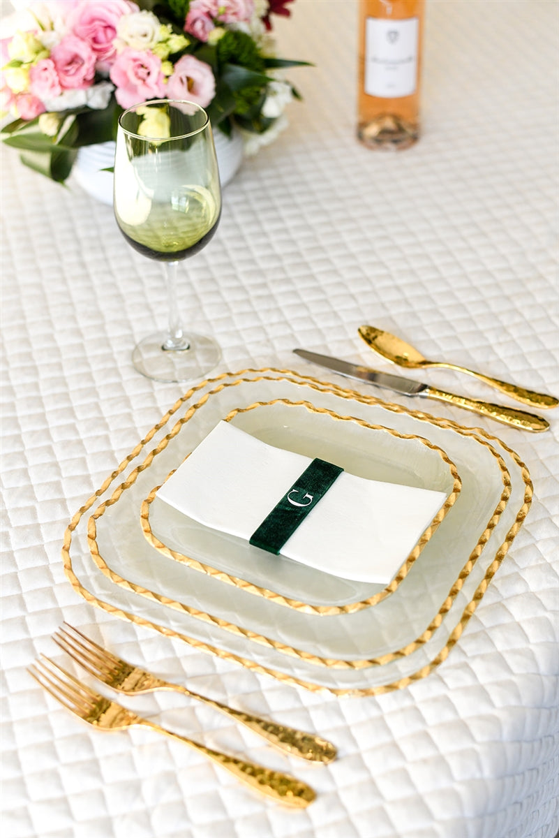 Square Glass Salad Plate