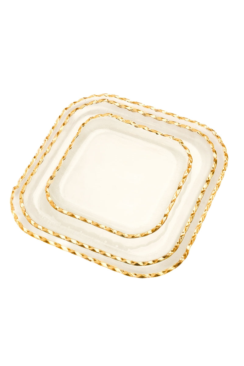 Square Glass Salad Plate