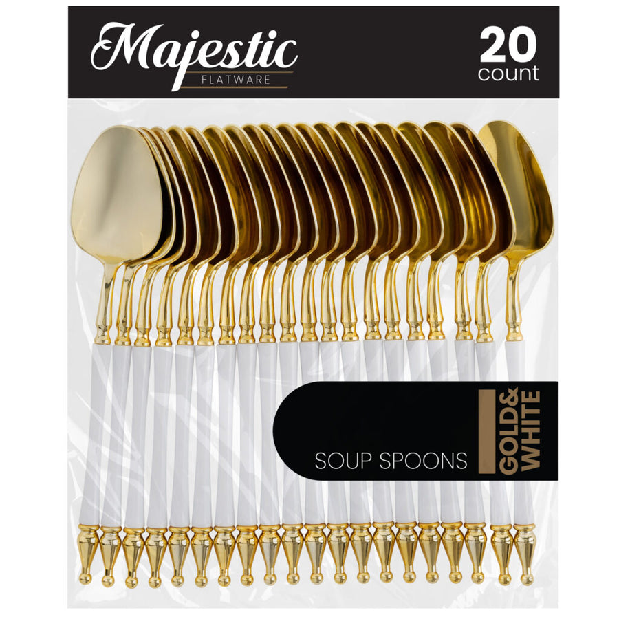Majestic Flatware White/Gold - The Closeout Connection