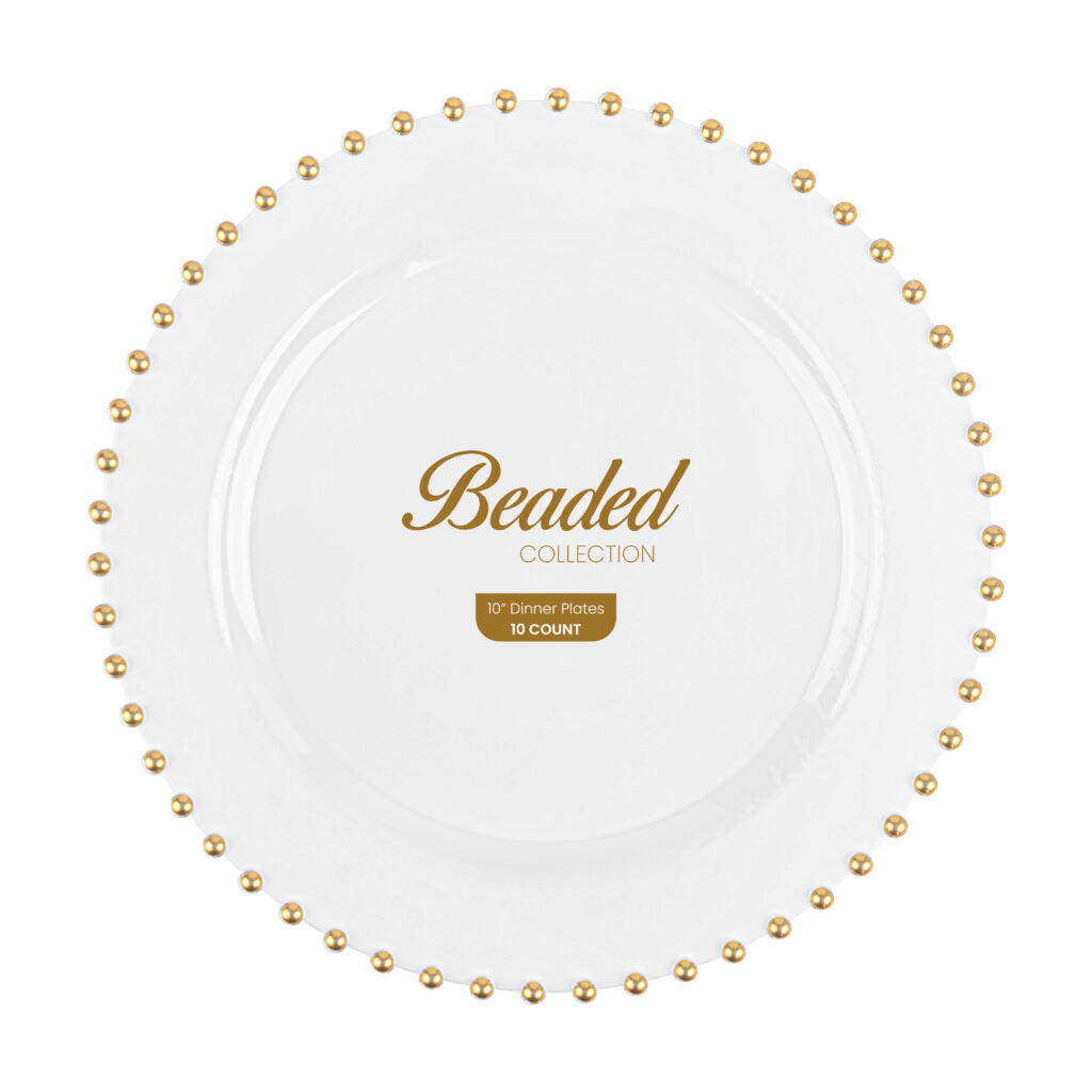 Beaded Collection White and Gold