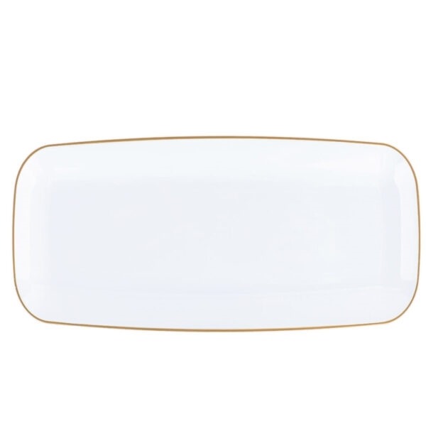 Organic Clear and Gold Rim Tray - 2 ct