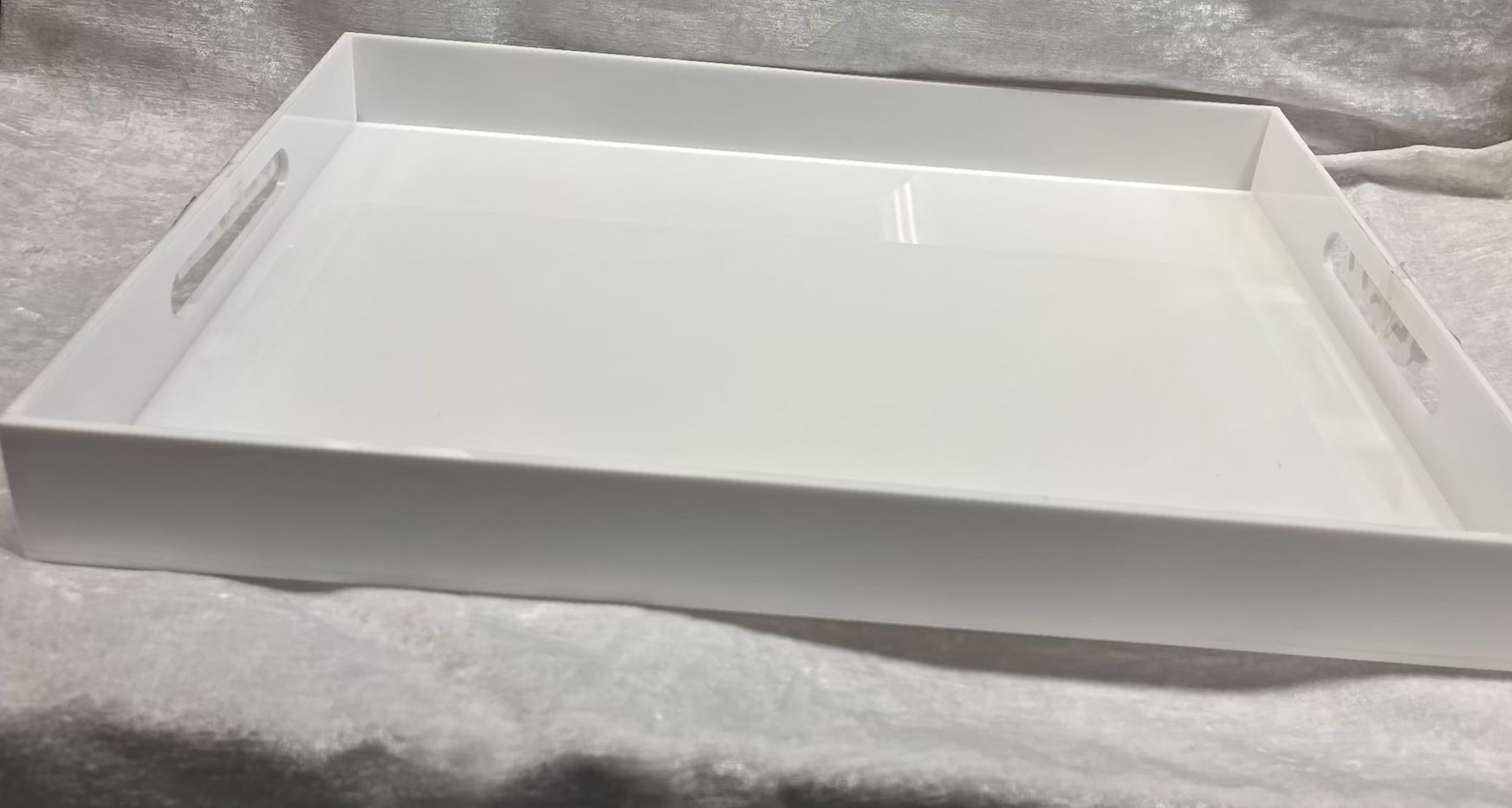 White Lucite Tray 14" x 20"