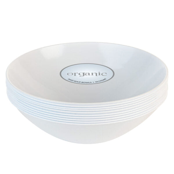 Organic White 16 oz Bowls- 10 count