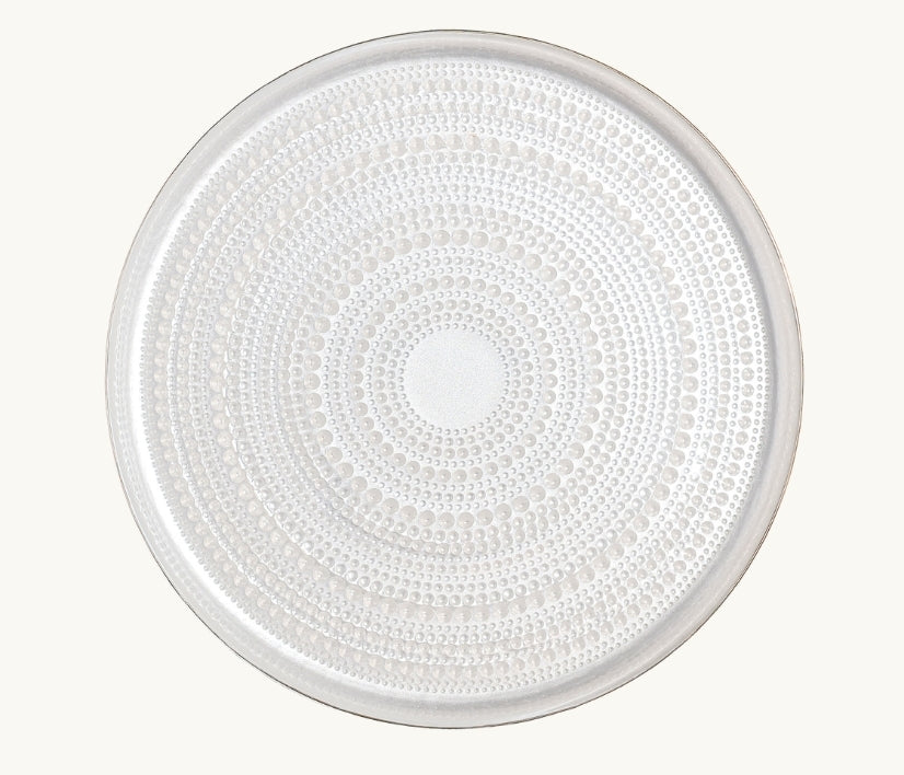 White Pearlized Beaded Glass Dinnerware Collection