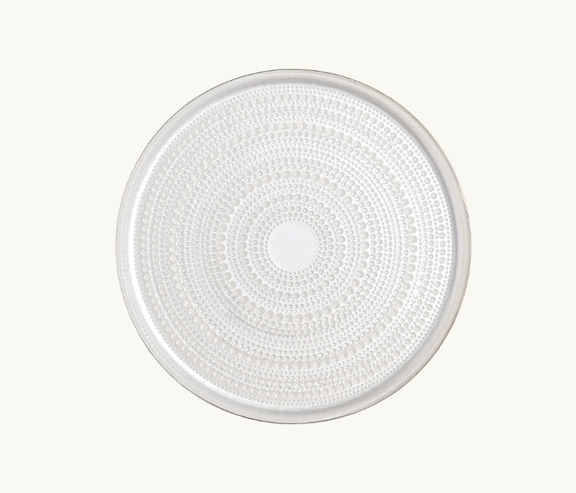 White Pearlized Beaded Glass Dinnerware Collection