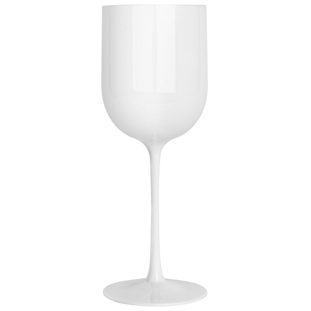White Round Wine Goblets - 5 Count